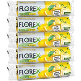 Florex B.Boy Büzgülü Çöp Torbası 65x70 Cm Limon